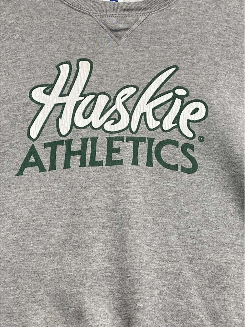 Vintage 90's Russell Athletic Grey Huskie Athletics Crewneck Sweatshirt Sz Small - Picture 3 of 6